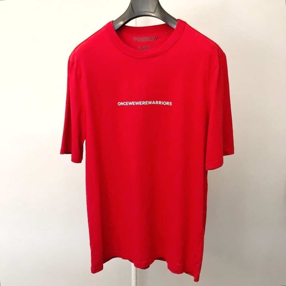 Once We Were Warriors Graphic Tee Oversized Streetwear Red Short Sleeve T Shirt.